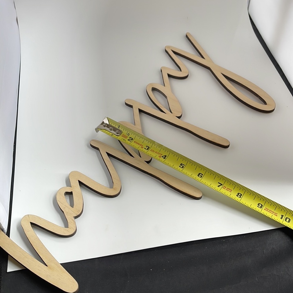 Laser Wood Sign “happy” - Picture 3 of 8